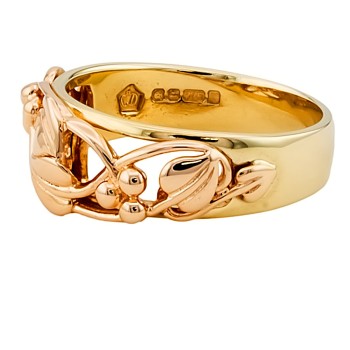 9ct 2-tone gold Clogau Ring size R